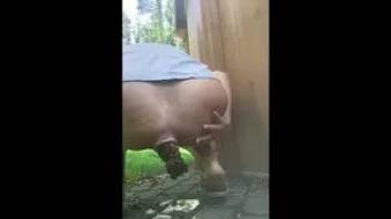Big hard poop from female asshole